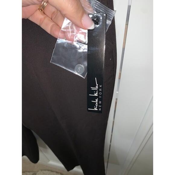 NWT Nicole Miller New York Women's‎ Capri Pants Size 14 Brown Casual Stretch - Picture 4 of 11